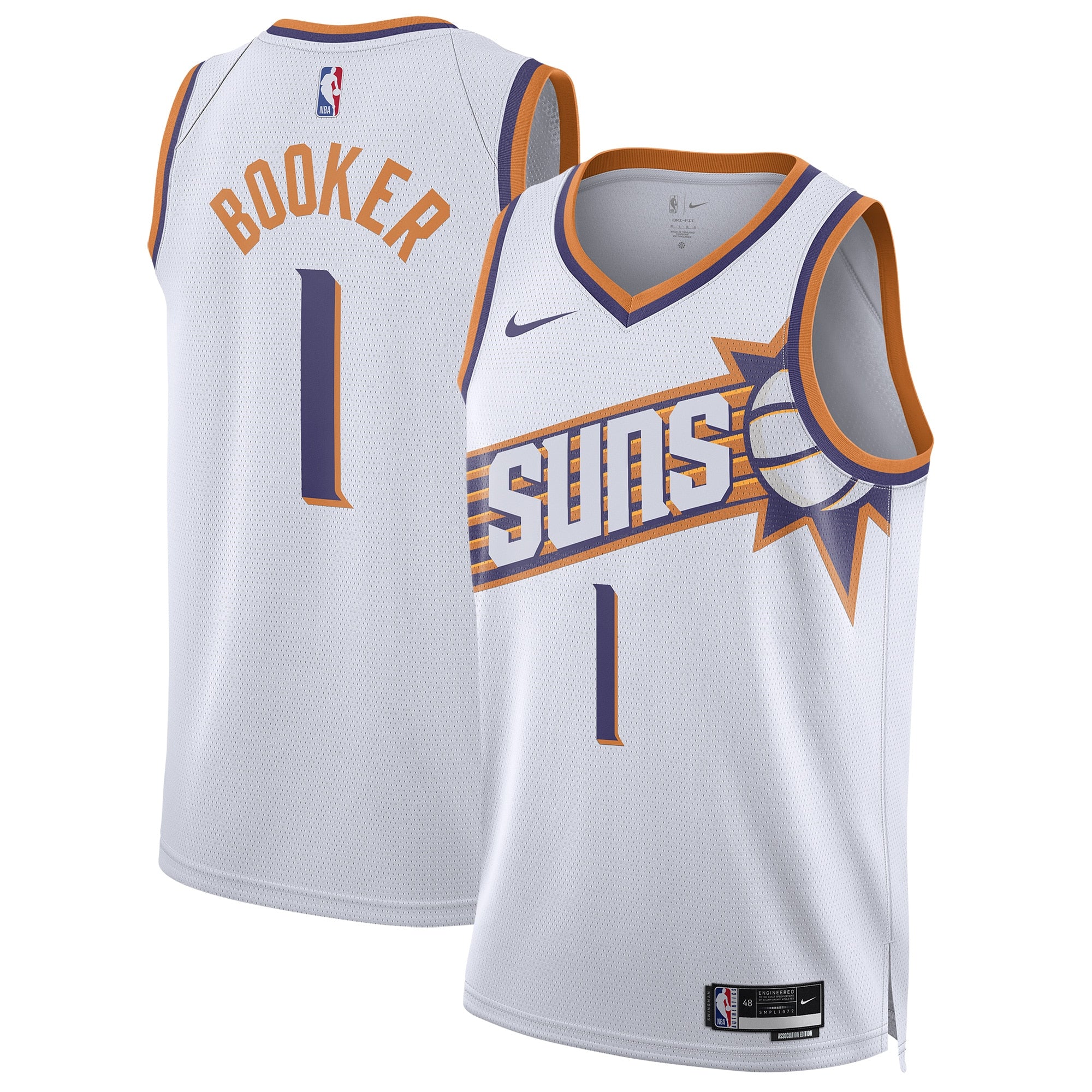 Devin Booker Phoenix Suns Unisex Swingman Jersey - Association Edition - White Basketball TJS0069