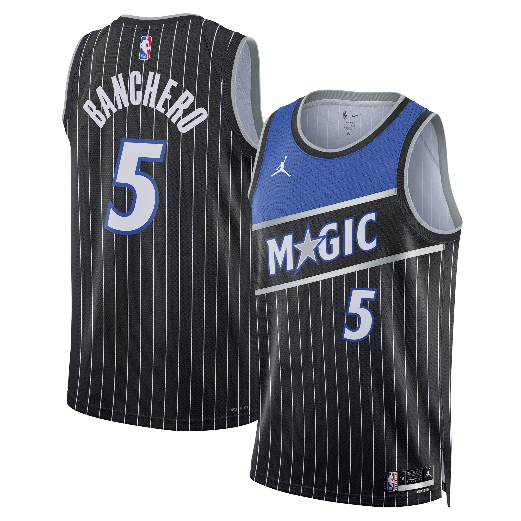 Paolo Banchero Orlando Magic Jordan Brand Unisex Swingman Jersey - Statement Edition - Black Basketball TJS0034