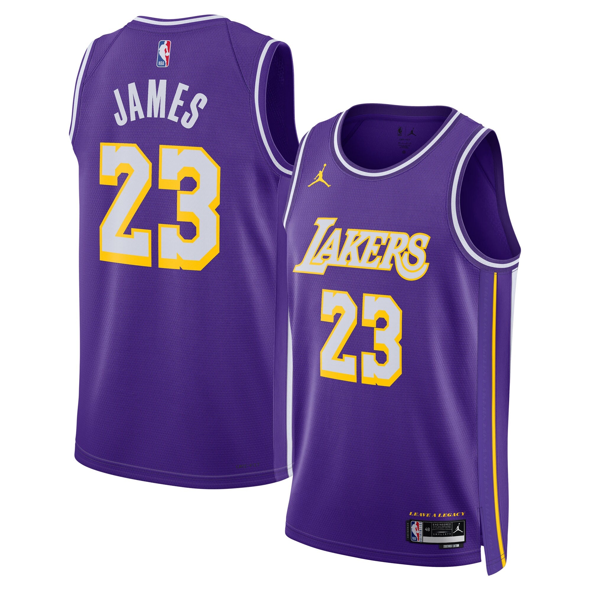 LeBron James Los Angeles Lakers Jordan Brand Unisex Swingman Jersey - Statement Edition - Purple Basketball TJS0038