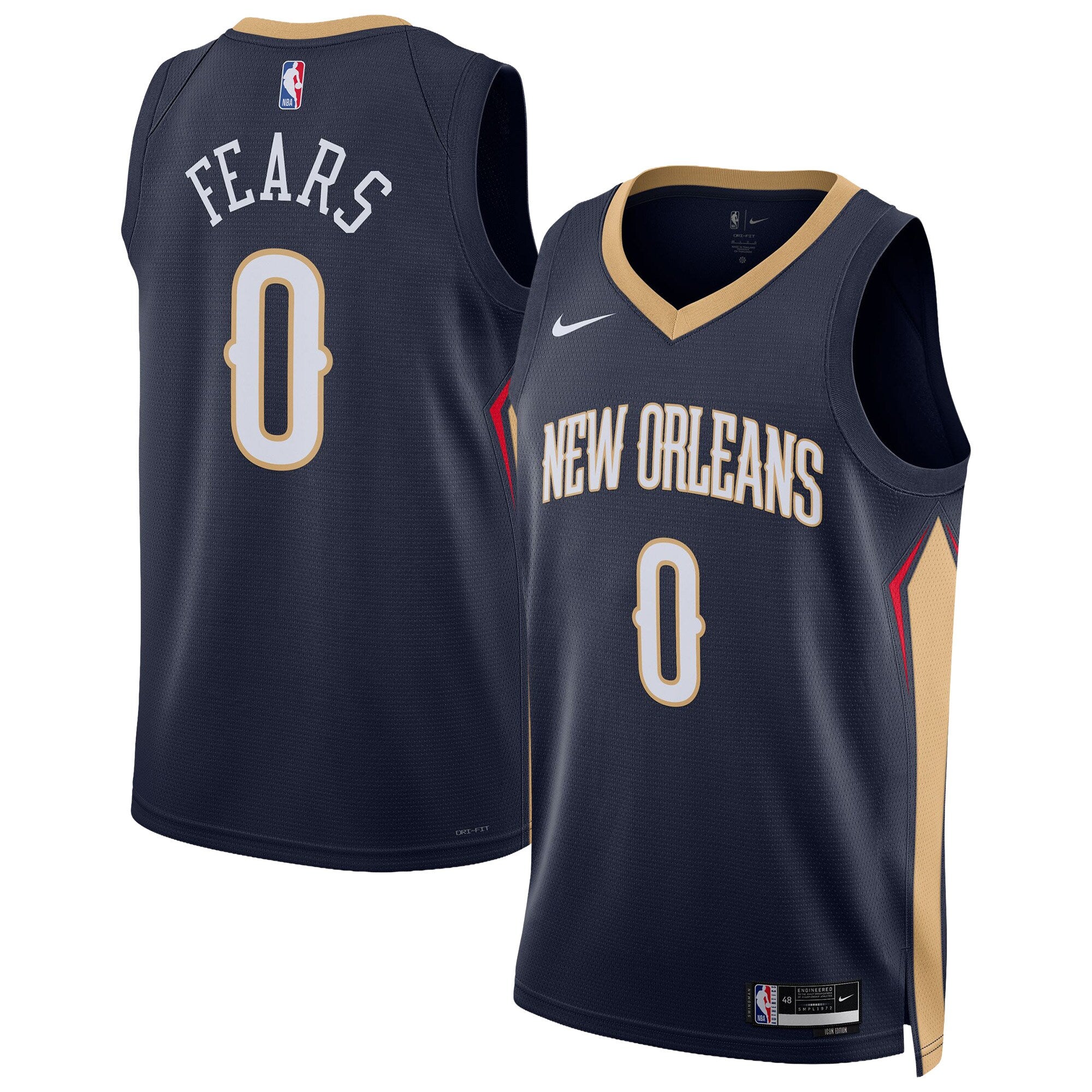 Jeremiah Fears New Orleans Pelicans Unisex Swingman Jersey - Icon Edition - Navy Basketball TJS0050