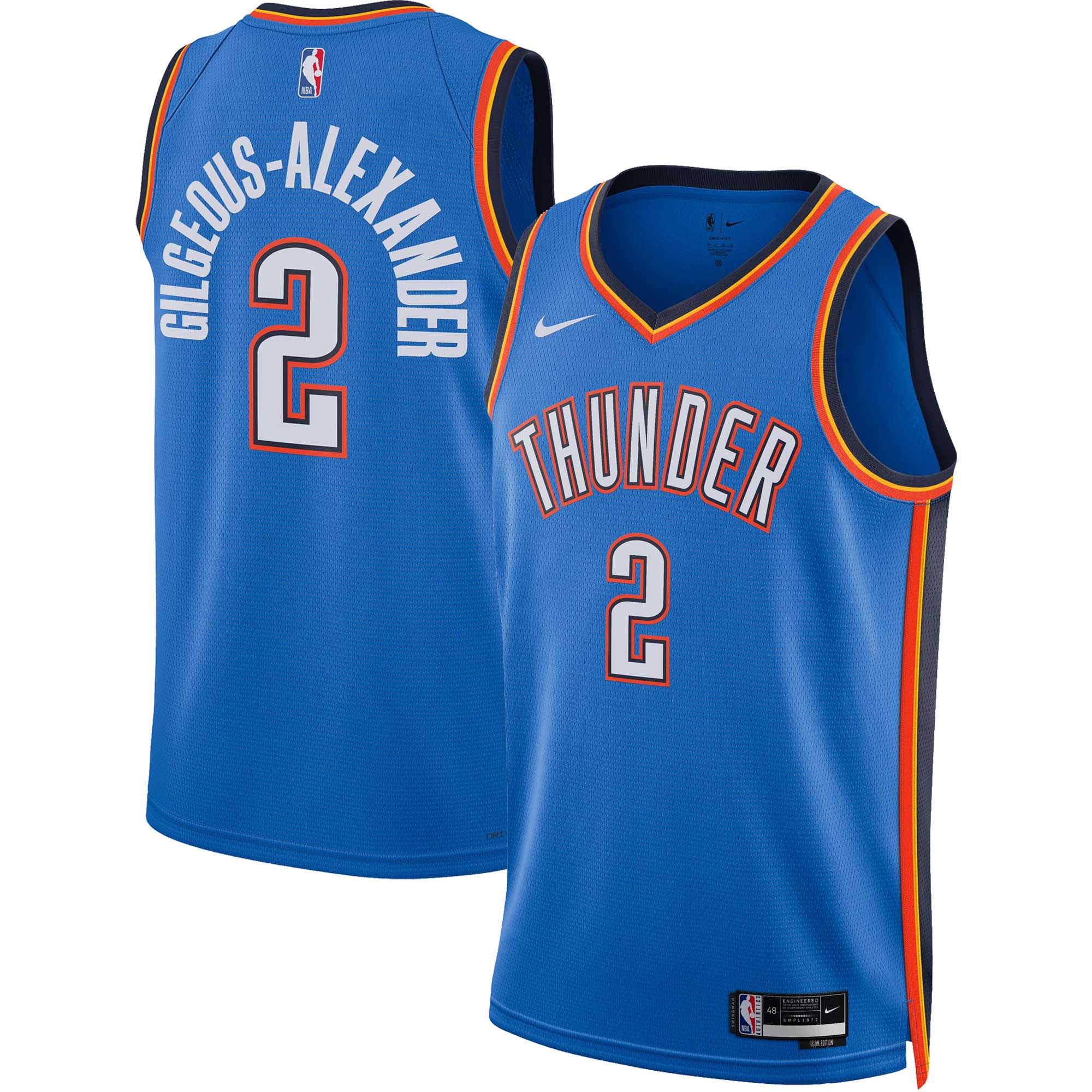 Shai Gilgeous-Alexander Oklahoma City Thunder Unisex Swingman Jersey - Icon Edition - Blue Basketball TJS0025