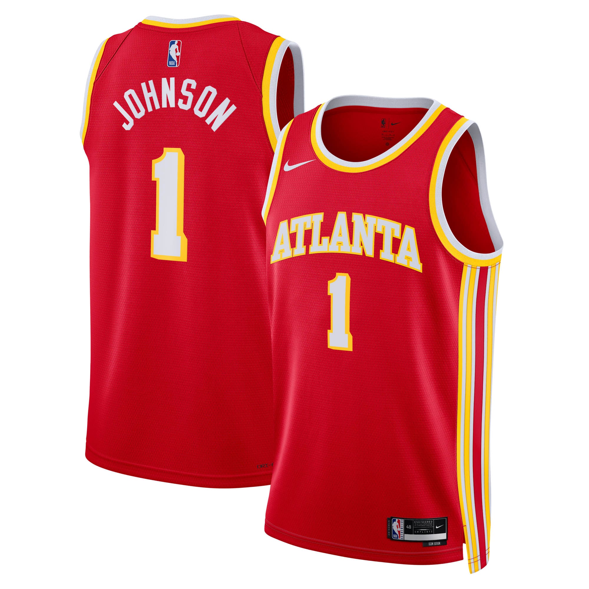 Jalen Johnson Atlanta Hawks Unisex Swingman Jersey - Icon Edition - Red Basketball TJS0036