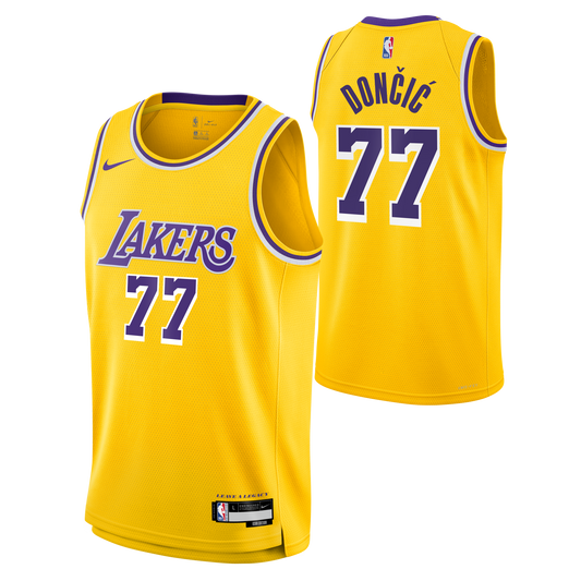 Luka Doncic Los Angeles Lakers Unisex Swingman Jersey - Icon Edition - Gold Basketball TJS0002
