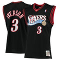 Allen Iverson Philadelphia 76ers M & N 2000/01 Hardwood Classics Swingman Jersey - Black Basketball TJS0015