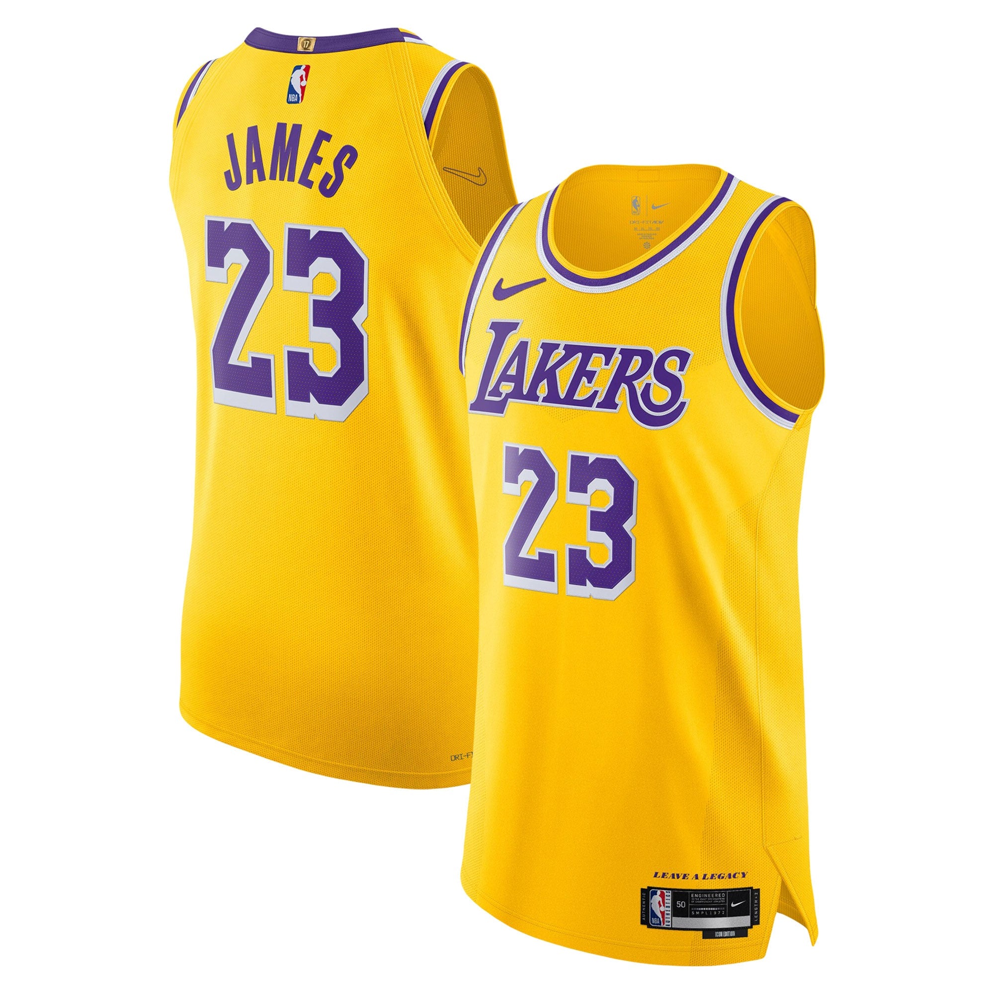 LeBron James Los Angeles Lakers Jersey - Icon Edition - Gold Basketball TJS0008