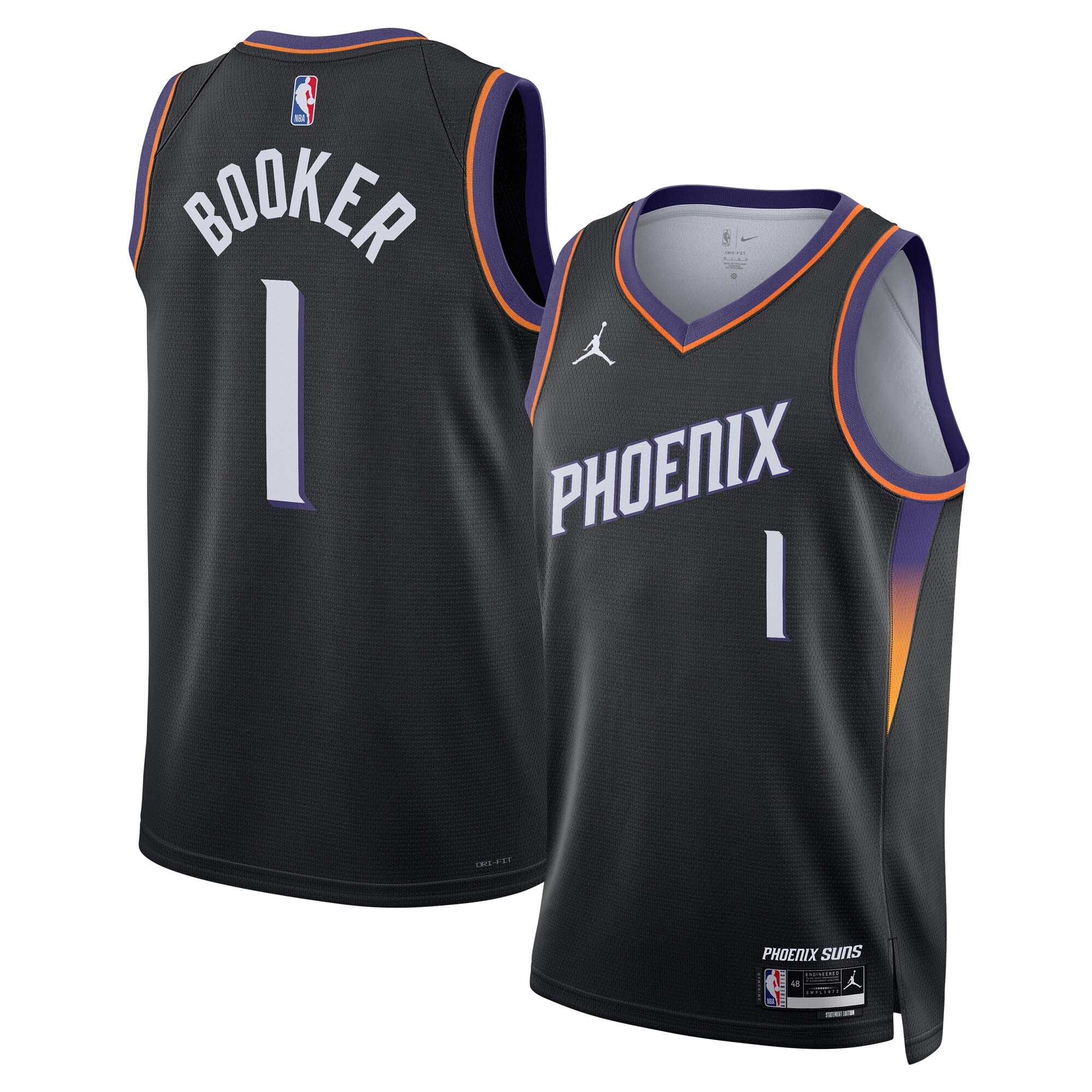 Devin Booker Phoenix Suns Jordan Brand Unisex Swingman Jersey - Statement Edition - Black Basketball TJS0028