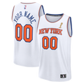 New York Knicks 2026 Finals Champions Fast Break Custom Jersey - Association Edition- White Basketball TJS0027