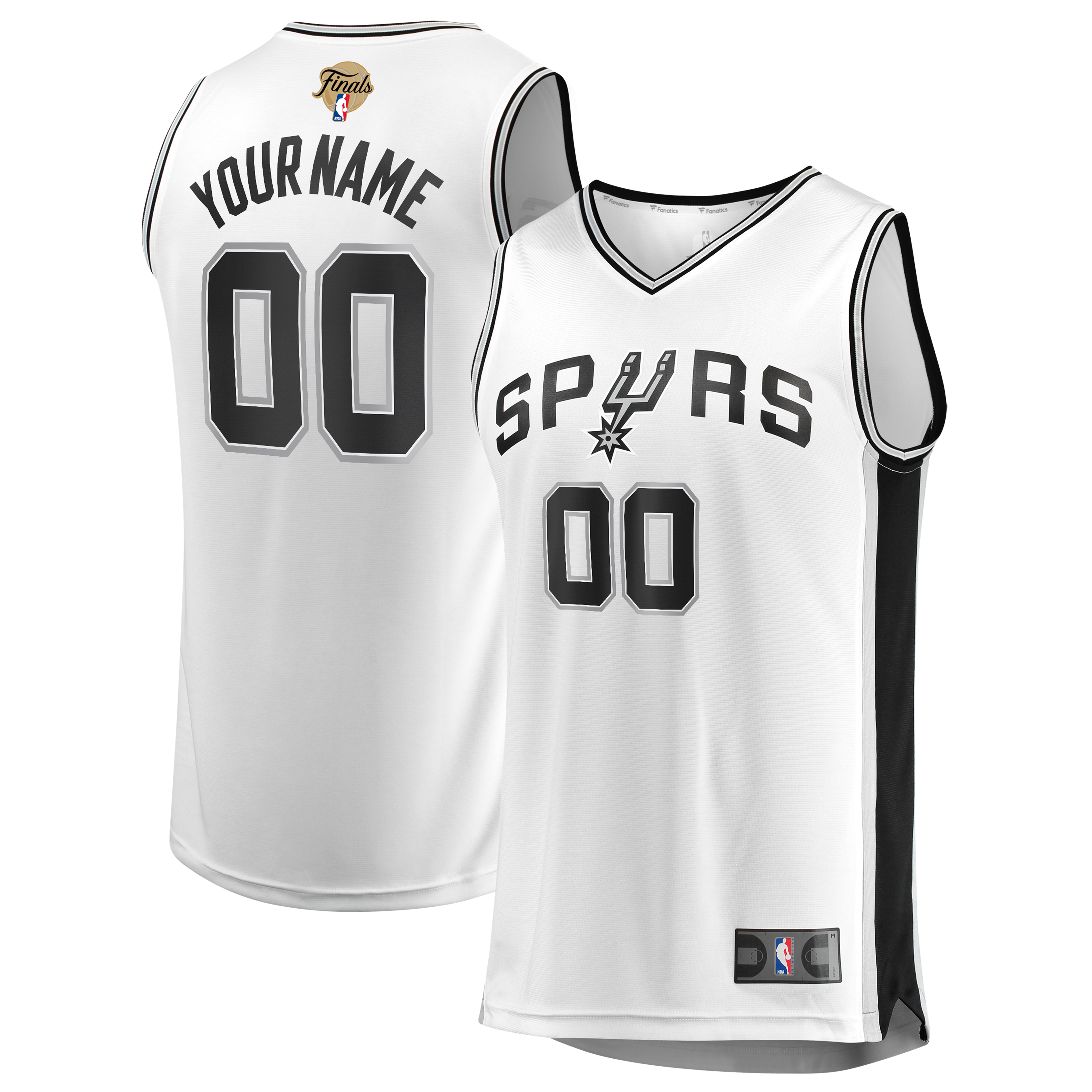San Antonio Spurs 2026 Finals Fast Break Custom Jersey - Association Edition - White Basketball TJS0014