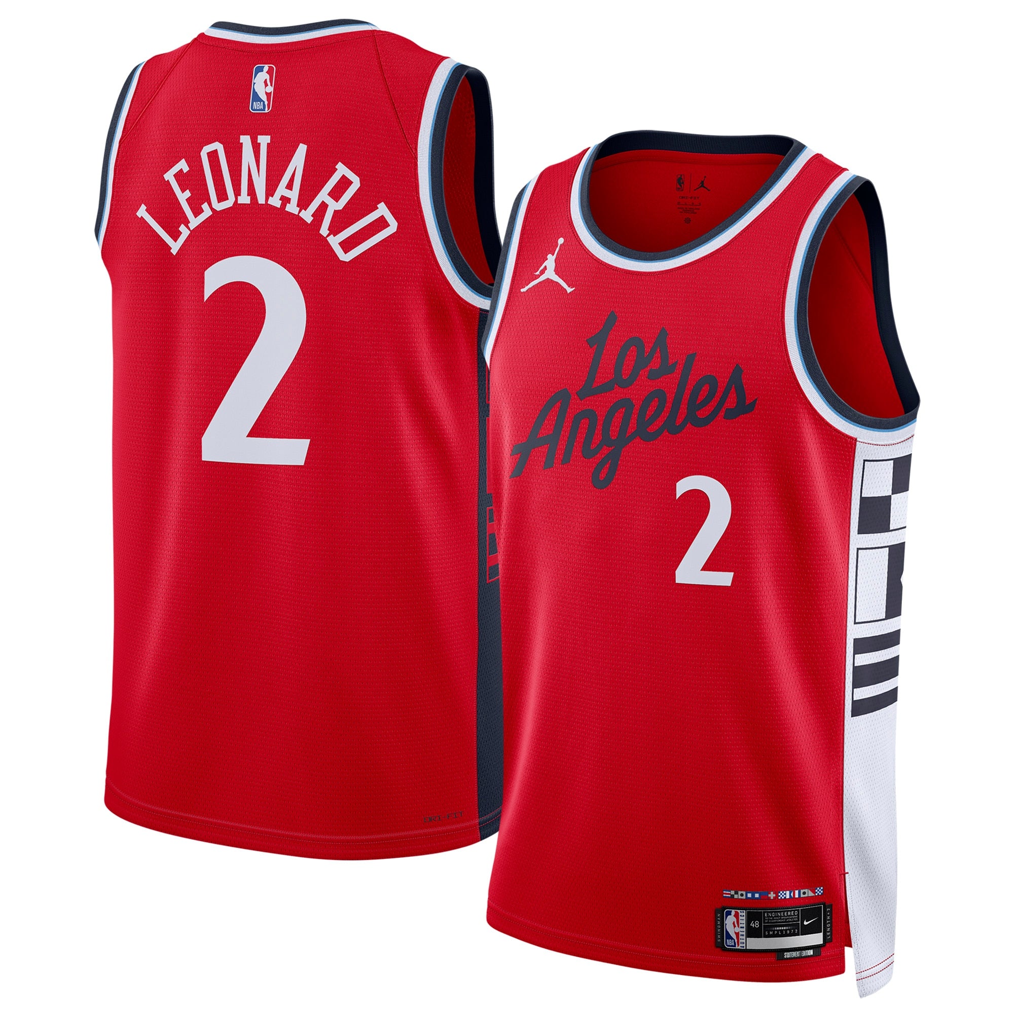 Kawhi Leonard LA Clippers Jordan Brand Unisex 2024/25 Swingman Jersey - Statement Edition - Red Basketball TJS0068