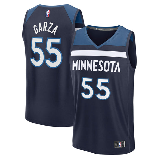 Luka Garza Minnesota Timberwolves Fast Break Replica Player Jersey - Icon Edition - Navy Basketball TJS0297