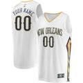 New Orleans Pelicans Unisex Custom Fast Break Jersey - Association Edition - White Basketball TJS0239