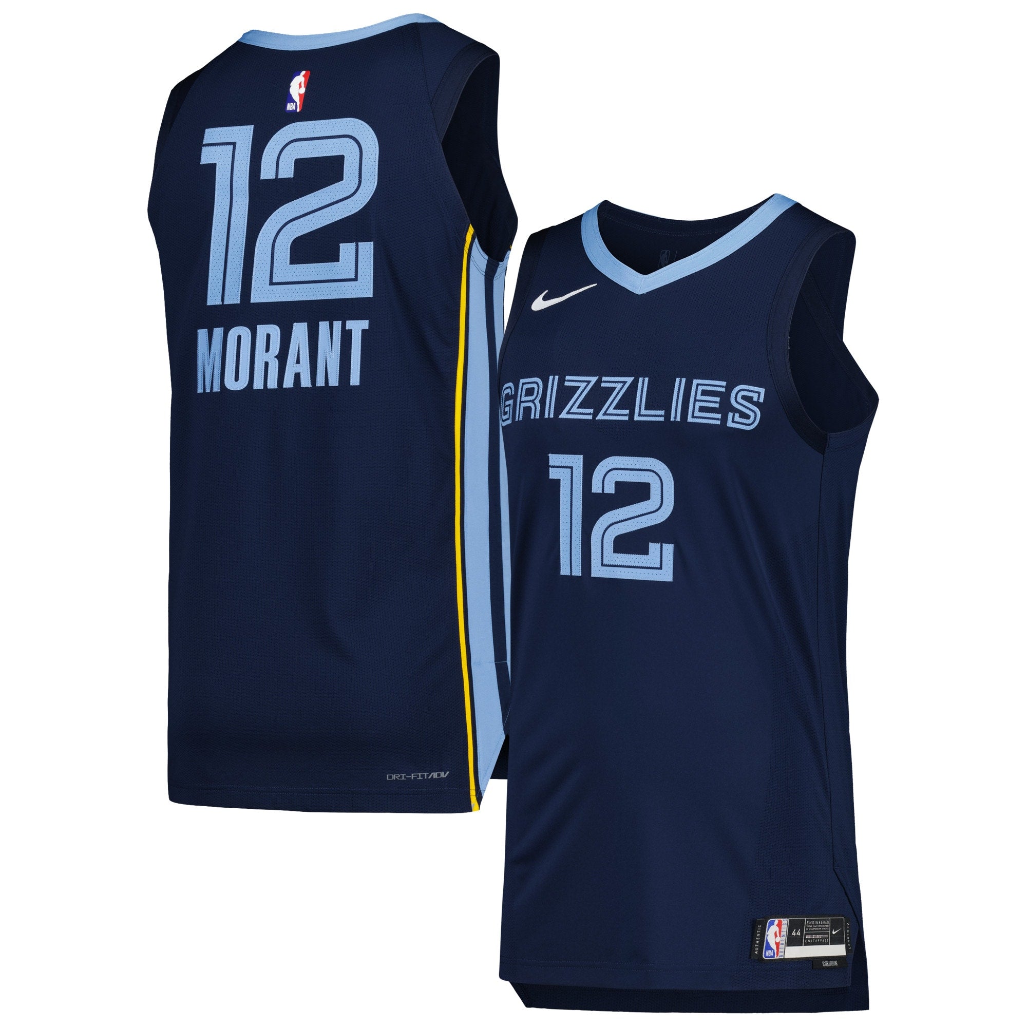 Ja Morant Memphis Grizzlies Jersey - Icon Edition - Navy Basketball TJS0196