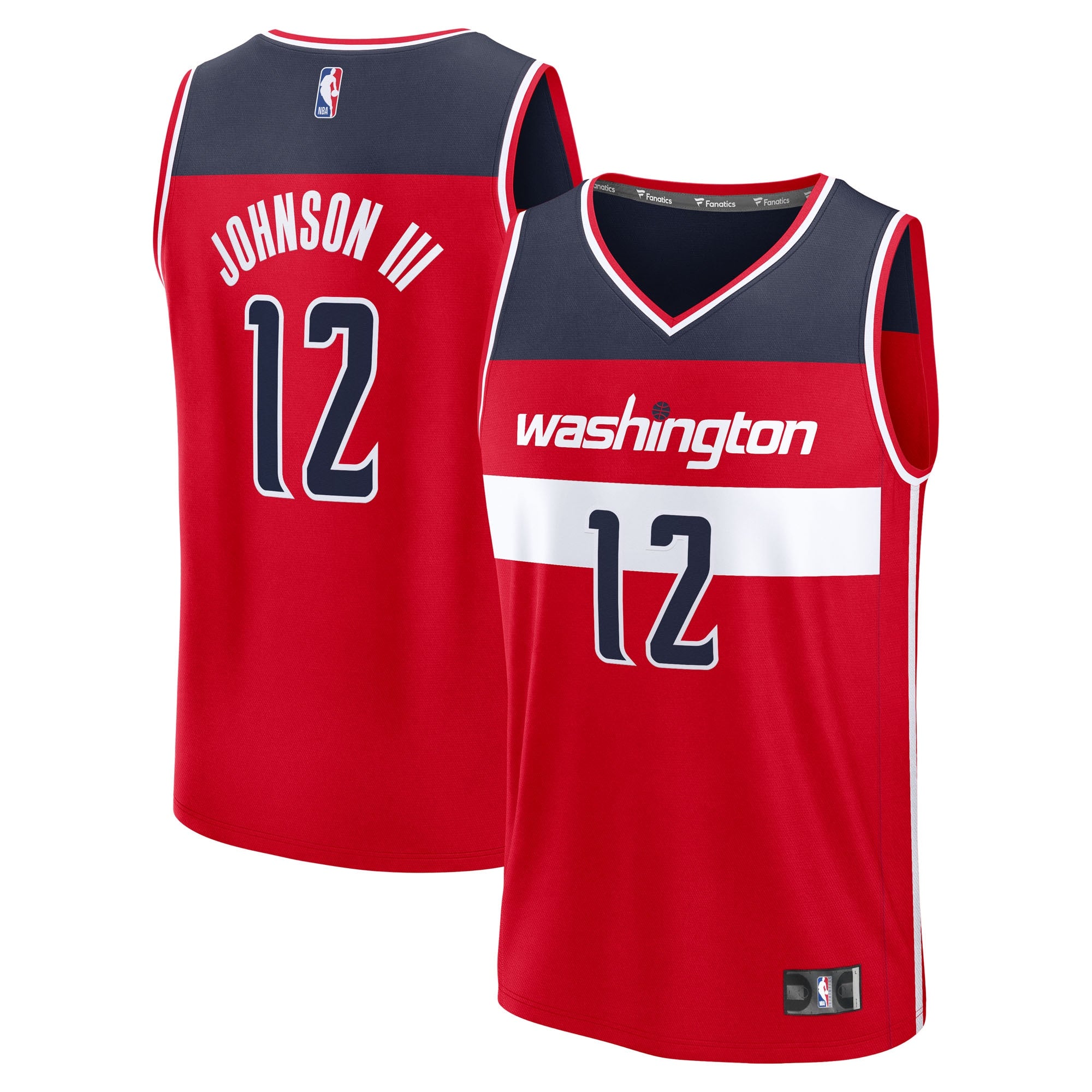 Tre Johnson III Washington Wizards 2025 Draft First Round Pick Fast Break Replica Jersey - Icon Edition - Red Basketball TJS0234