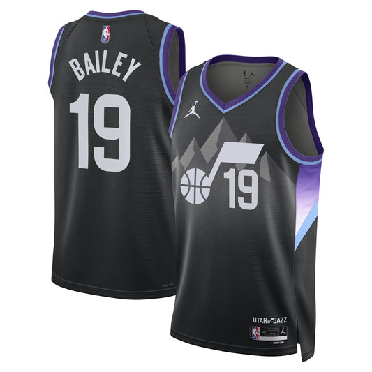 Ace Bailey Utah Jazz Jordan Brand Unisex Swingman Player Jersey - Statement Edition - Black Basketball TJS0276