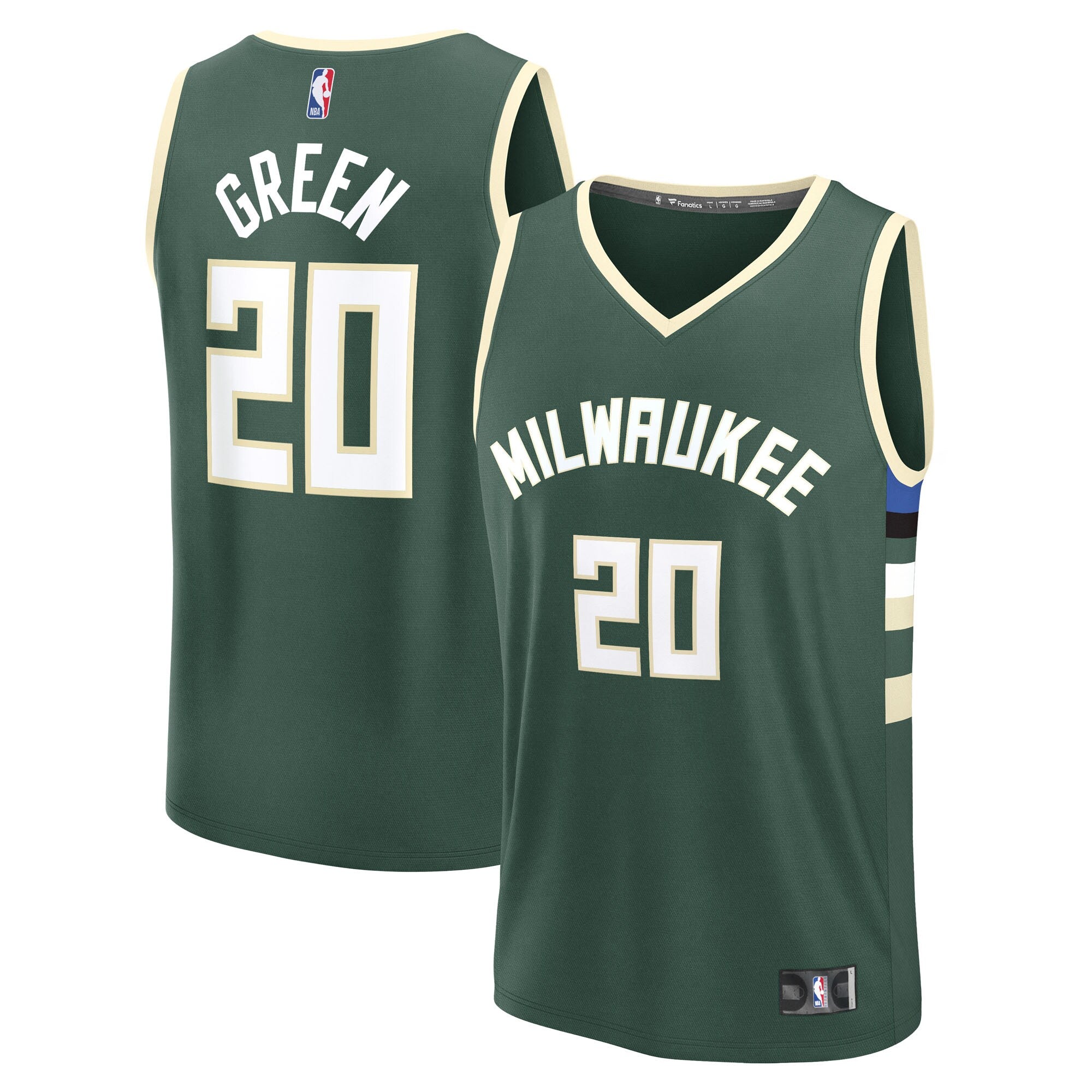 A.J. Green Milwaukee Bucks Fast Break Replica Player Jersey - Icon Edition - Hunter Green Basketball TJS0118