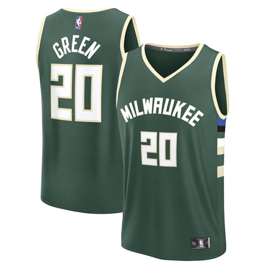 A.J. Green Milwaukee Bucks Fast Break Replica Player Jersey - Icon Edition - Hunter Green Basketball TJS0118