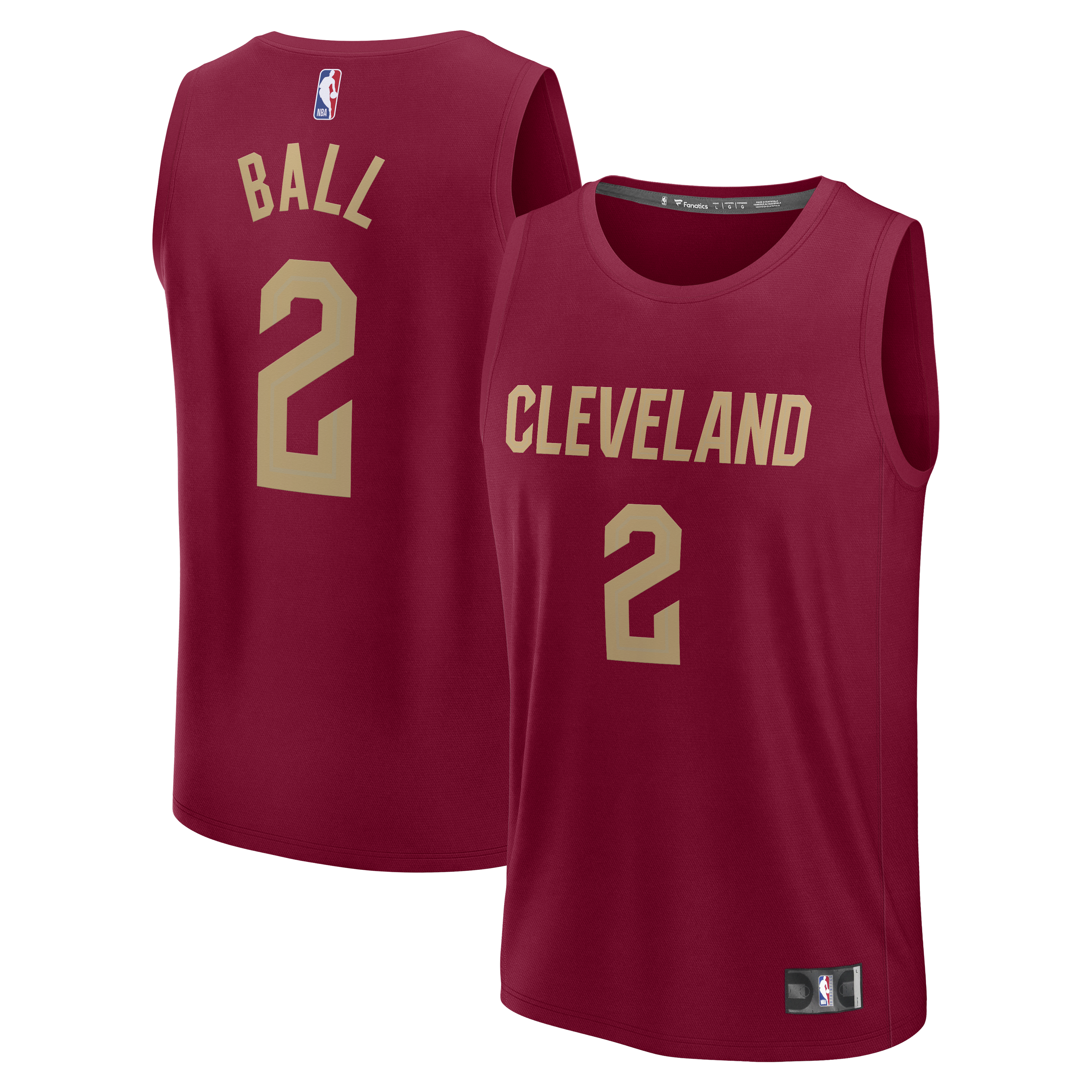 Lonzo Ball Cleveland Cavaliers Fast Break Replica Jersey - Wine - Icon Edition Basketball TJS0242