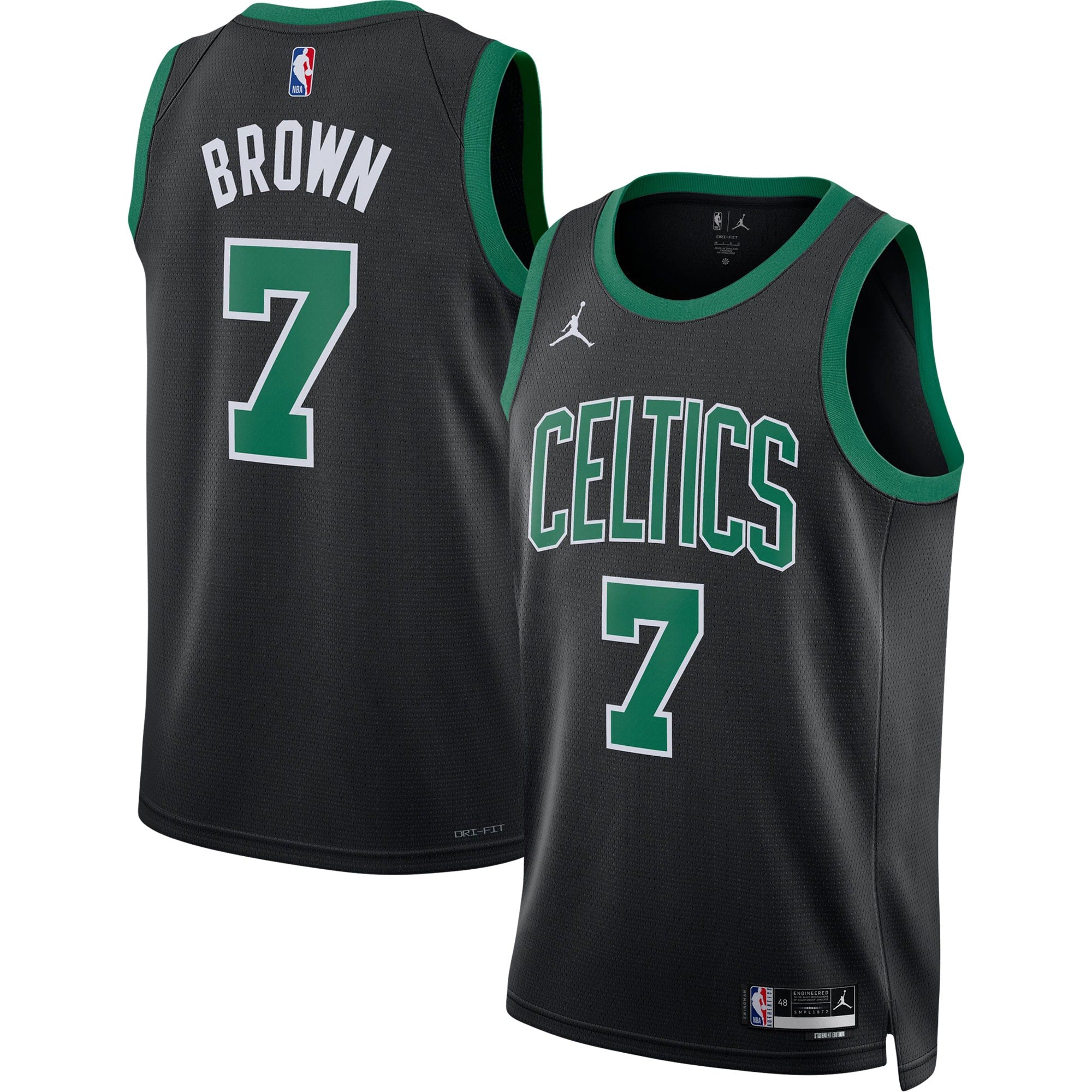 Jaylen Brown Boston Celtics Jordan Brand Unisex Swingman Jersey - Statement Edition - Black Basketball TJS0126