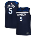 Anthony Edwards Minnesota Timberwolves Big & Tall Fast Break Jersey - Icon Edition - Navy Basketball TJS0241