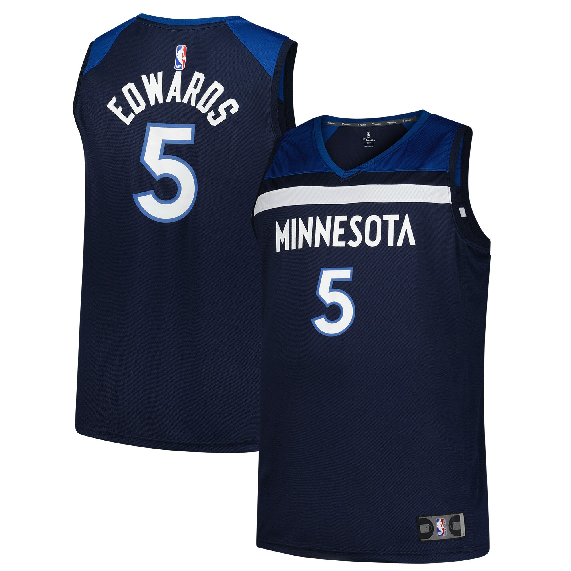 Anthony Edwards Minnesota Timberwolves Big & Tall Fast Break Jersey - Icon Edition - Navy Basketball TJS0241