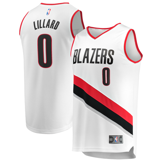 Damian Lillard Portland Trail Blazers Fast Break Replica Jersey - White - Association Edition Basketball TJS0150