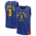 Julian Strawther Denver Nuggets Fast Break Replica Player Jersey - Statement Edition - Blue Basketball TJS0180