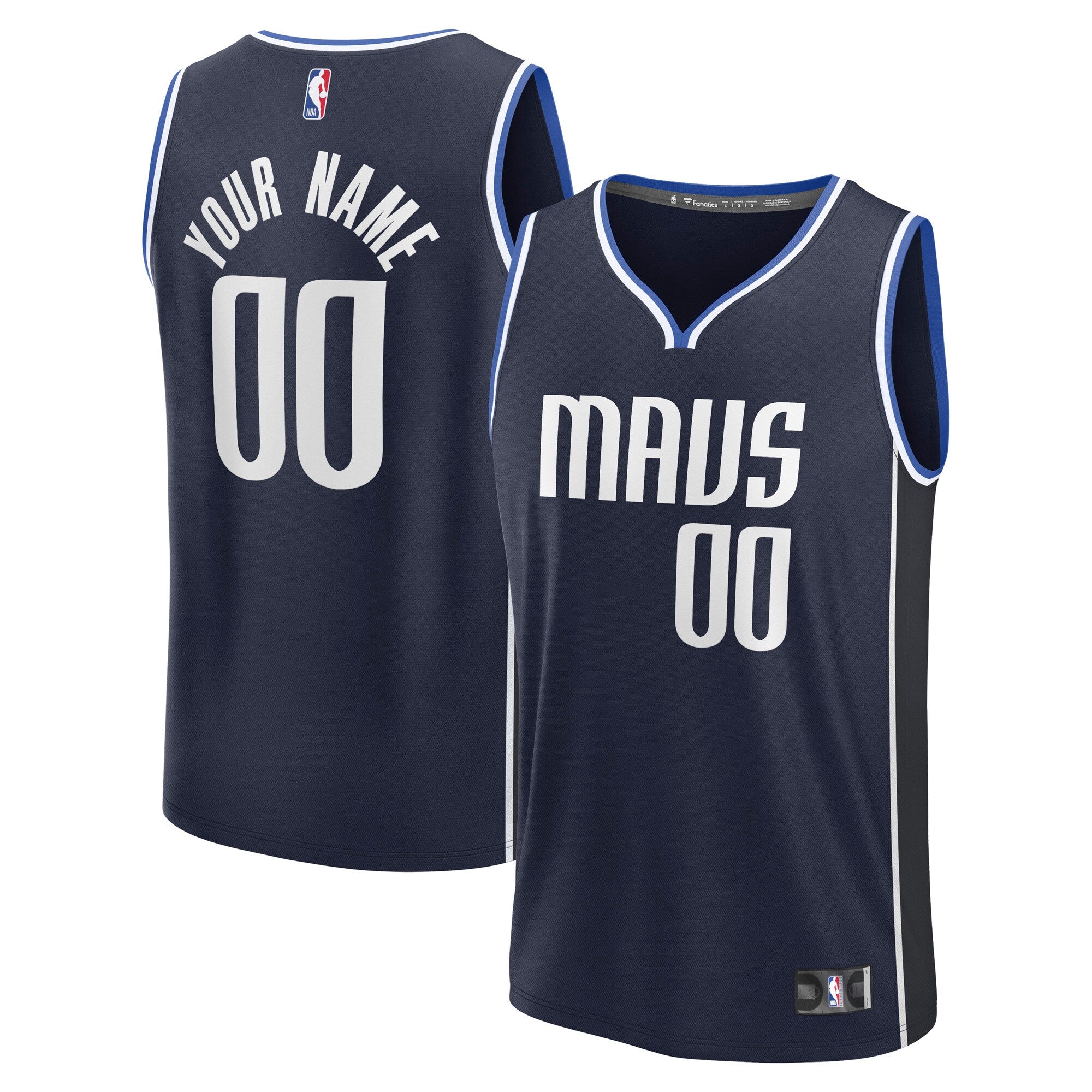 Dallas Mavericks Fast Break Custom Jersey - Statement Edition - Navy Basketball TJS0113