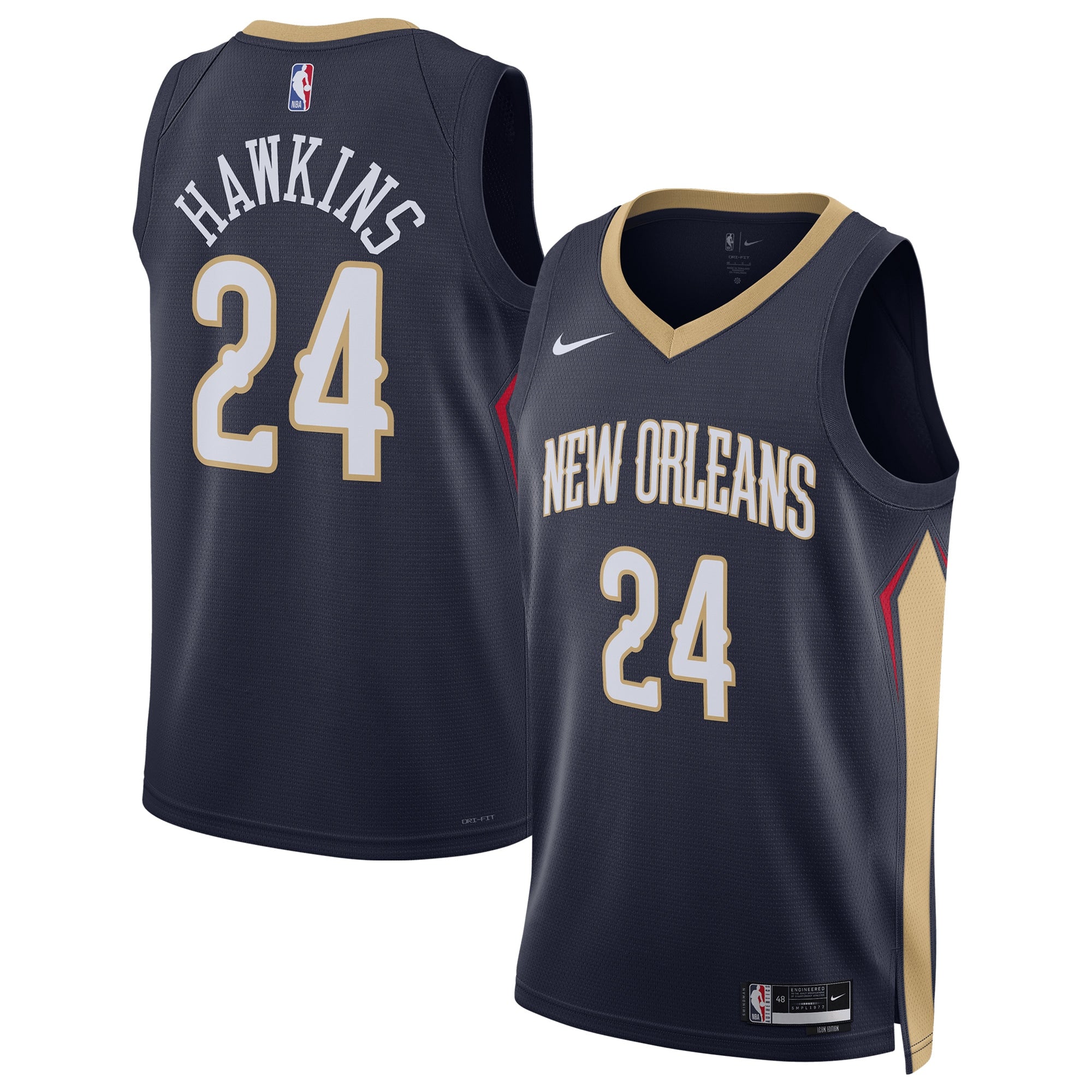 Jordan Hawkins New Orleans Pelicans Unisex Swingman Jersey - Icon Edition - Navy Basketball TJS0205