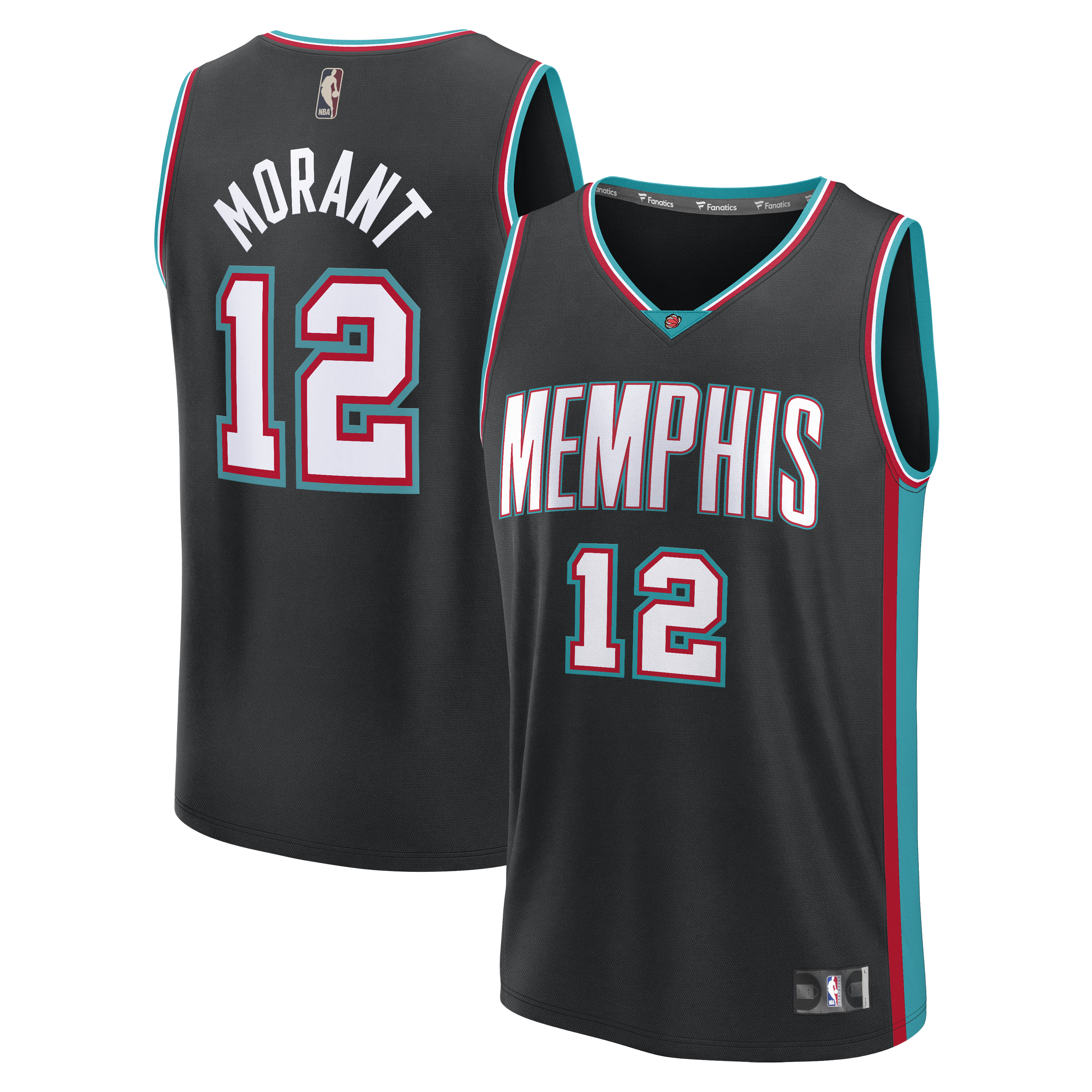 Ja Morant Memphis Grizzlies Fast Break Jersey - Classic Edition - Black Basketball TJS0140
