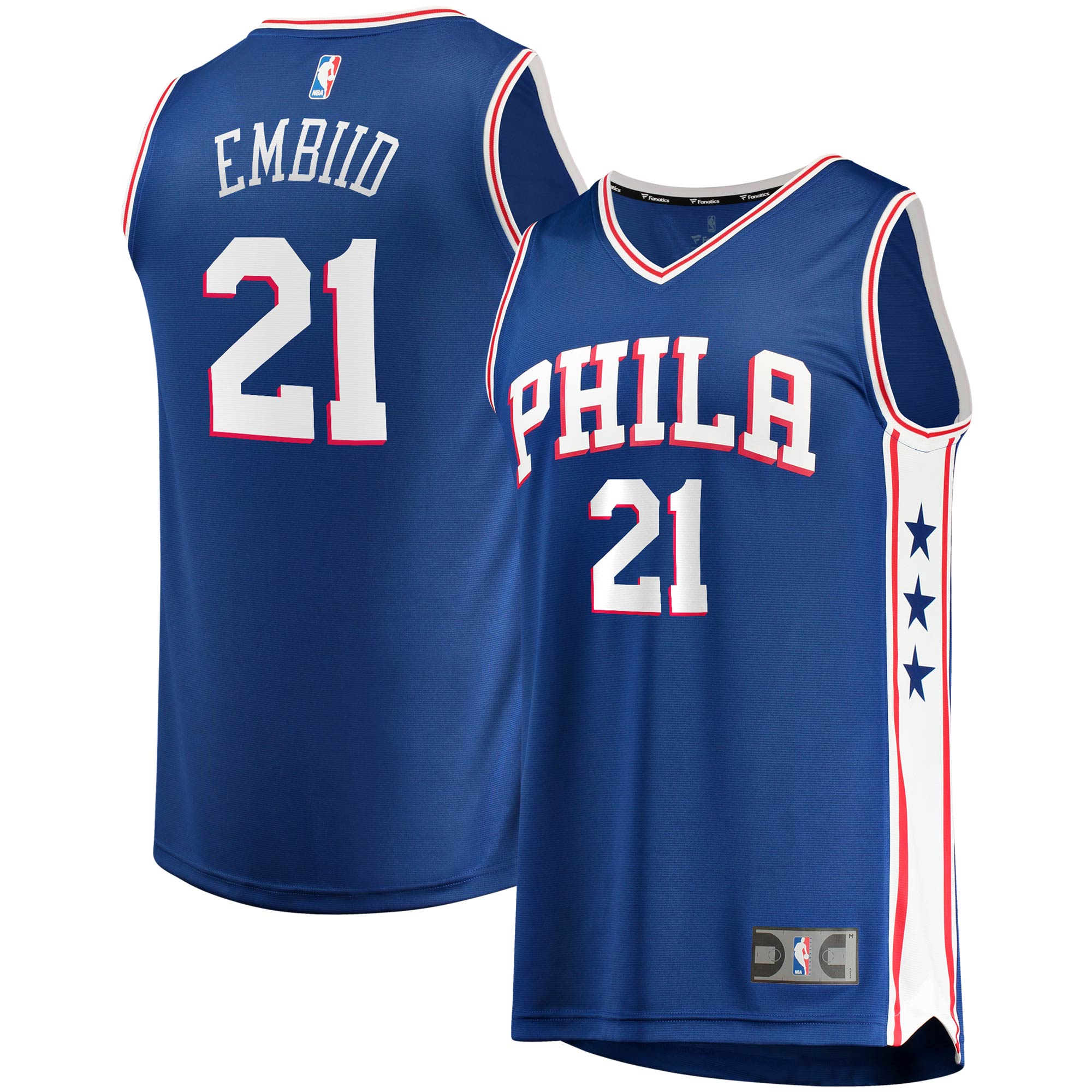 Joel Embiid Philadelphia 76ers Fast Break Replica Player Jersey - Icon Edition - Royal Basketball TJS0244