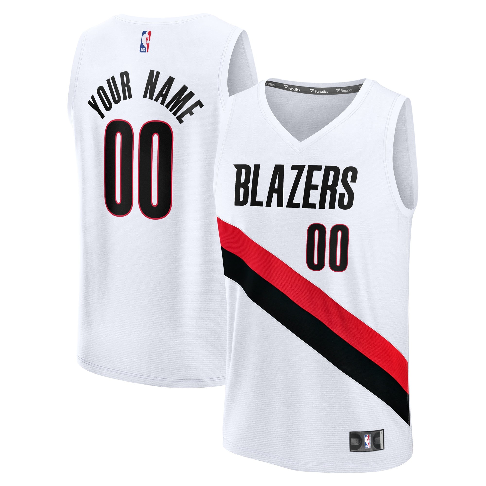 Portland Trail Blazers Fast Break Replica Custom Jersey - Association Edition - White Basketball TJS0213