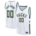 Milwaukee Bucks Fast Break Custom Jersey - Association Edition - White Basketball TJS0273