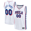 Philadelphia 76ers Fast Break Custom Jersey - Association Edition - White Basketball TJS0230