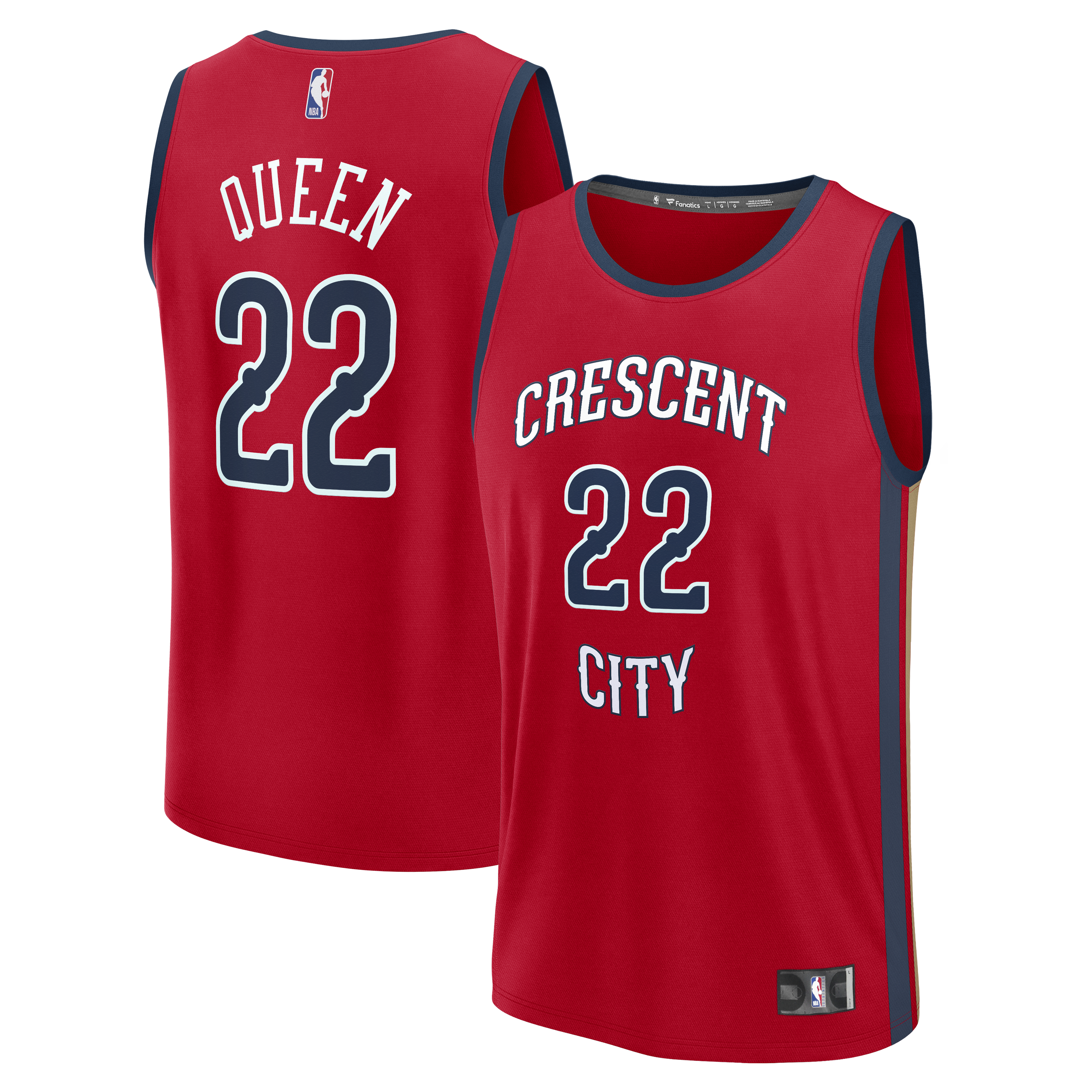 Derik Queen New Orleans Pelicans Fast Break Replica Player Jersey - Statement Edition - Red Basketball TJS0158