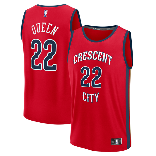 Derik Queen New Orleans Pelicans Fast Break Replica Player Jersey - Statement Edition - Red Basketball TJS0158