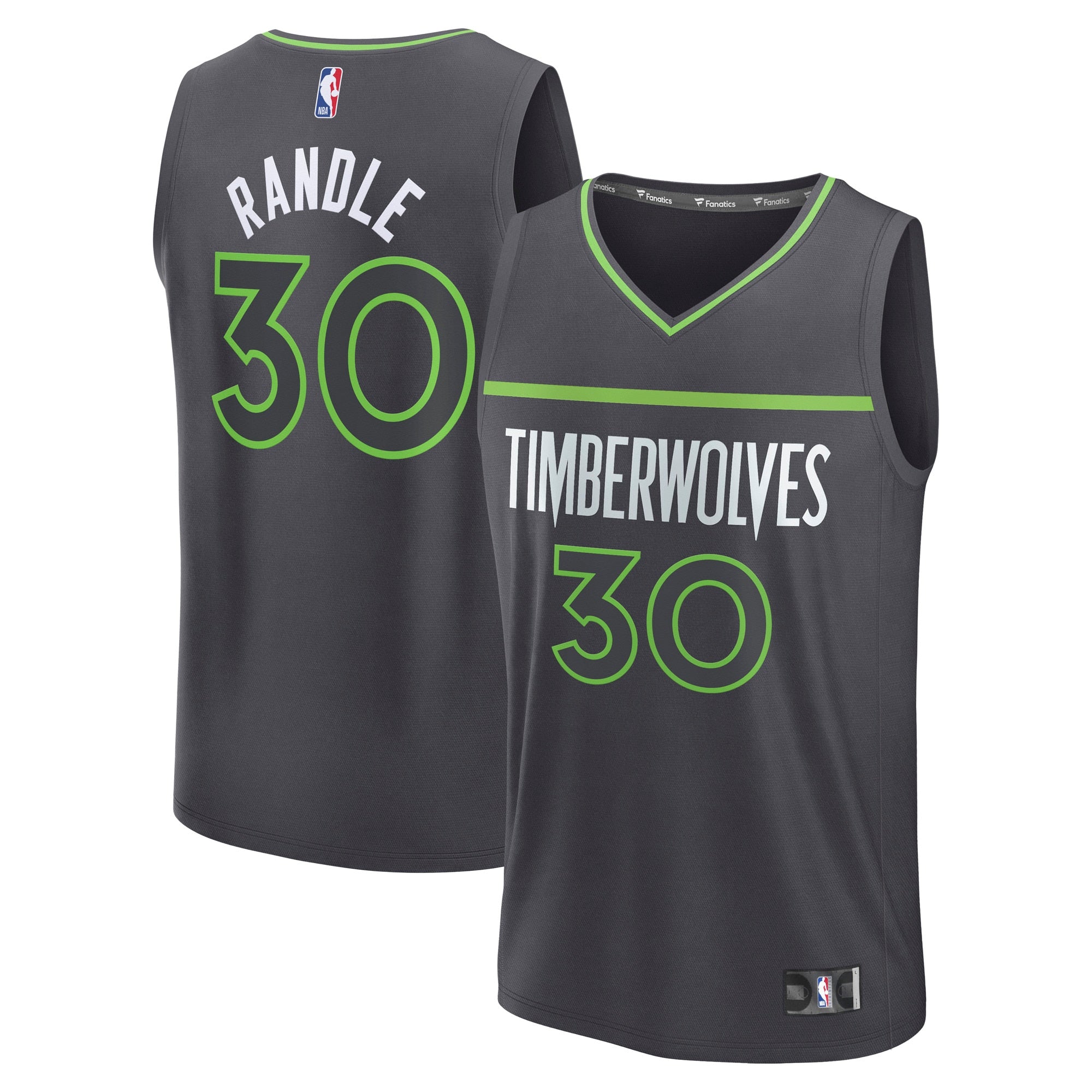 Julius Randle Minnesota Timberwolves Fast Break Replica Player Jersey - Statement Edition - Charcoal Basketball TJS0170