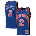Larry Johnson New York Knicks M & N 1998/99 Hardwood Classics Swingman Jersey - Blue Basketball TJS0197