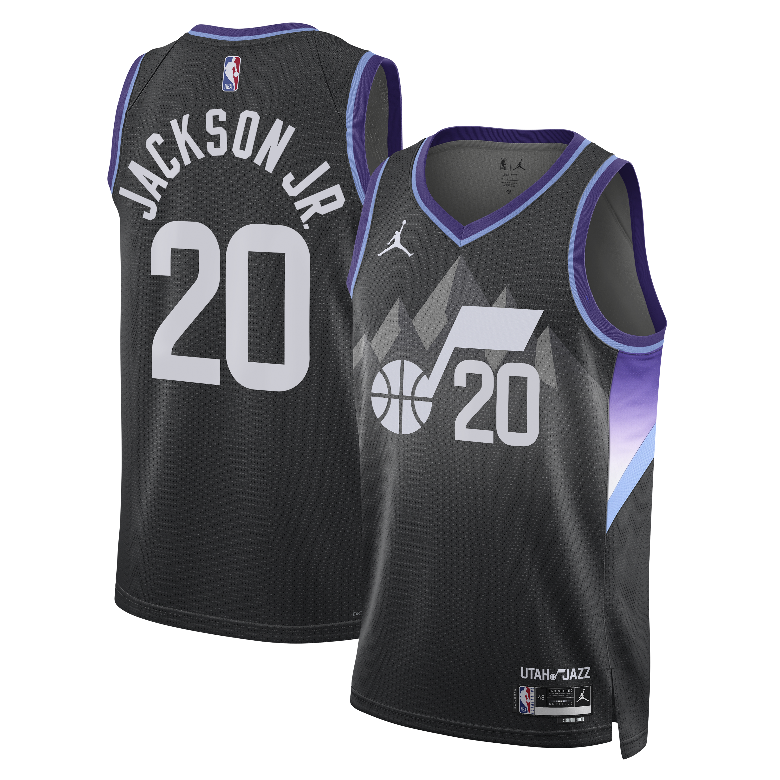 Jaren Jackson Jr. Utah Jazz Jordan Brand Unisex Swingman Jersey - Statement Edition - Black Basketball TJS0207