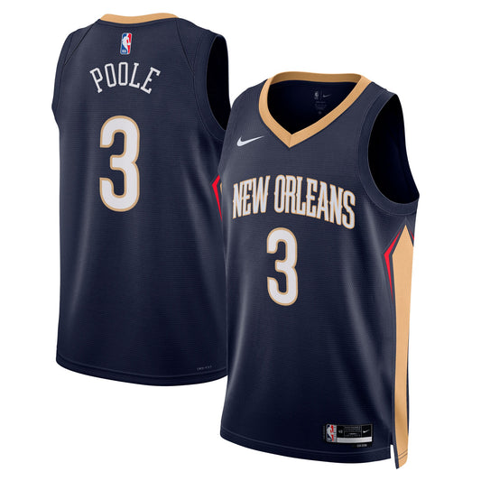 Jordan Poole New Orleans Pelicans Unisex Swingman Jersey - Navy - Icon Edition Basketball TJS0250