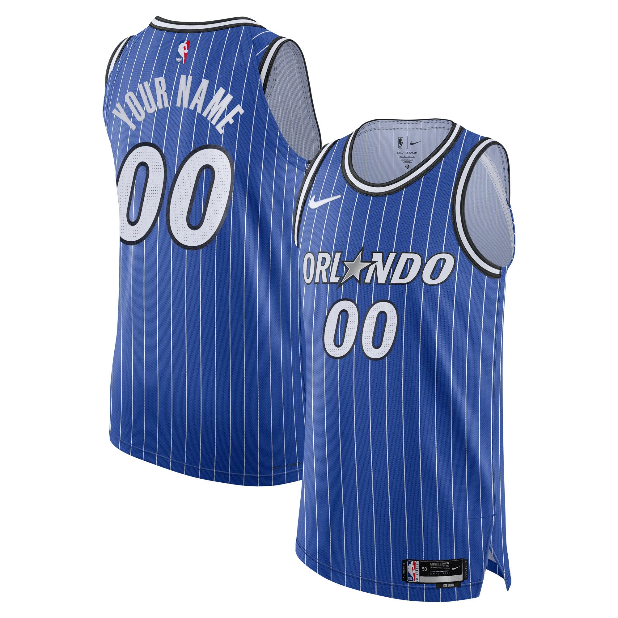 Orlando Magic Custom Jersey - Icon Edition - Blue Basketball TJS0243