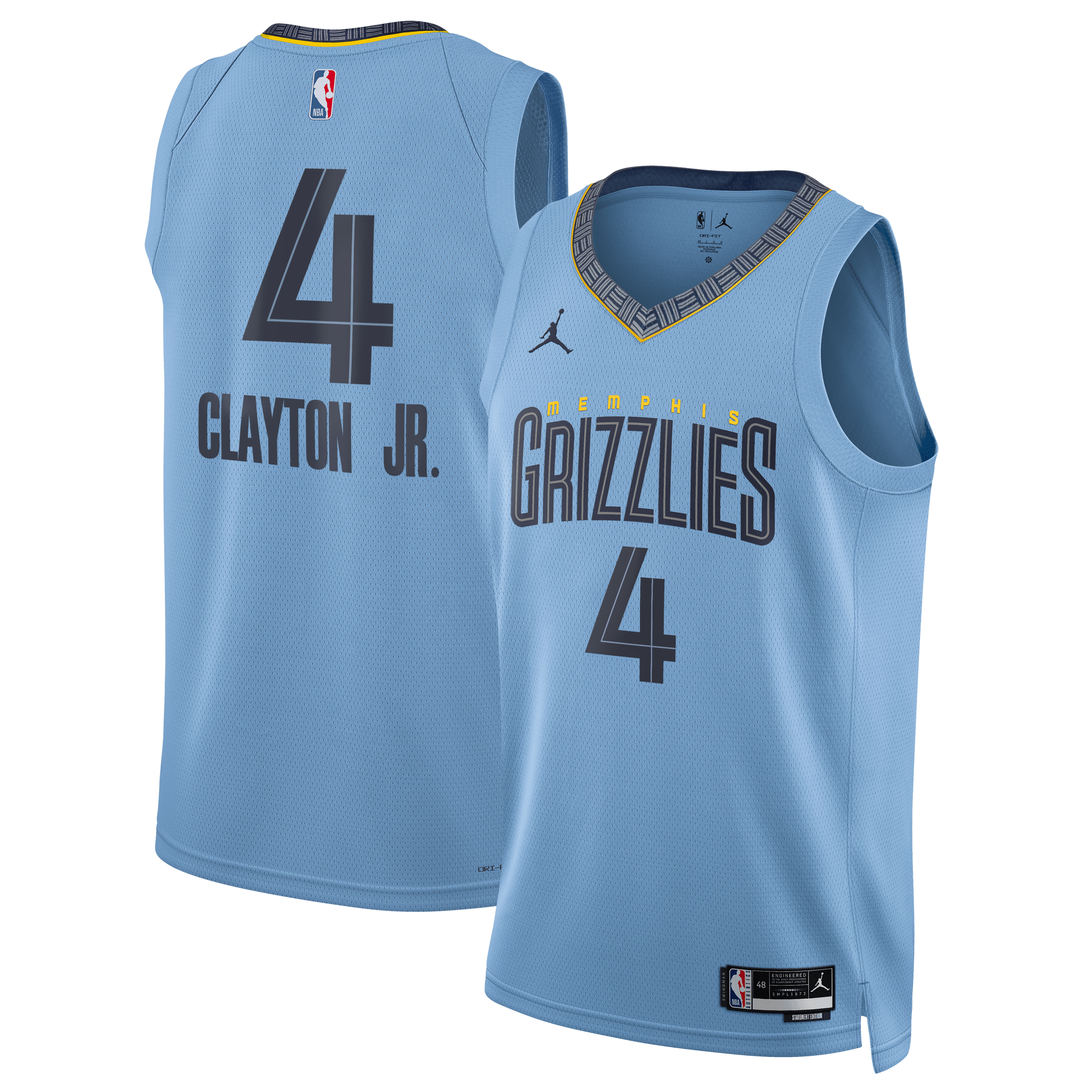Walter Clayton Jr. Memphis Grizzlies Jordan Brand Unisex Swingman Jersey - Statement Edition - Light Blue Basketball TJS0179