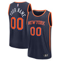 New York Knicks Fast Break Custom Jersey - Statement Edition - Navy Basketball TJS0280