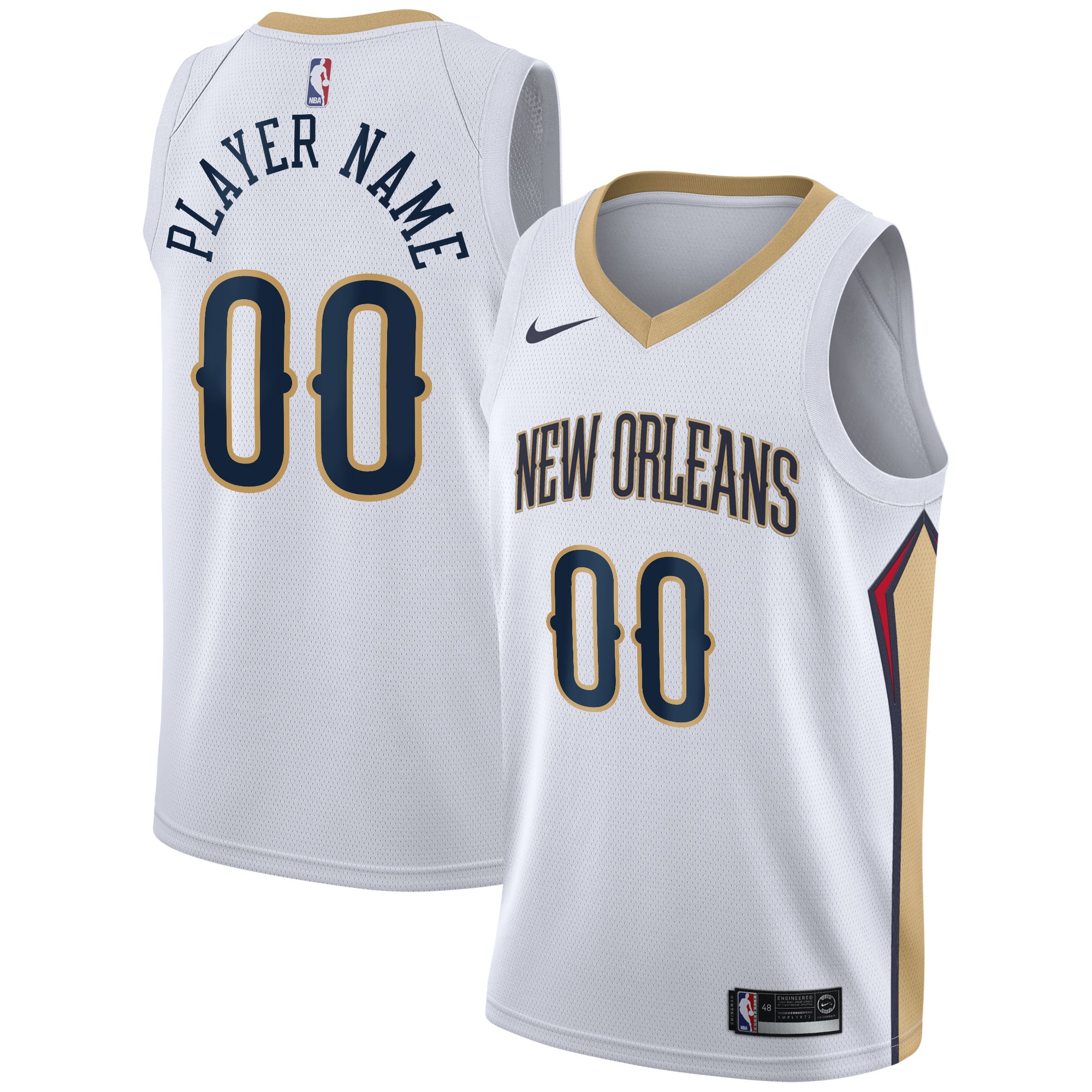New Orleans Pelicans 2020/21 Swingman Custom Jersey - Association Edition - White Basketball TJS0229