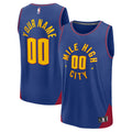 Denver Nuggets Fast Break Custom Jersey - Statement Edition - Blue Basketball TJS0143