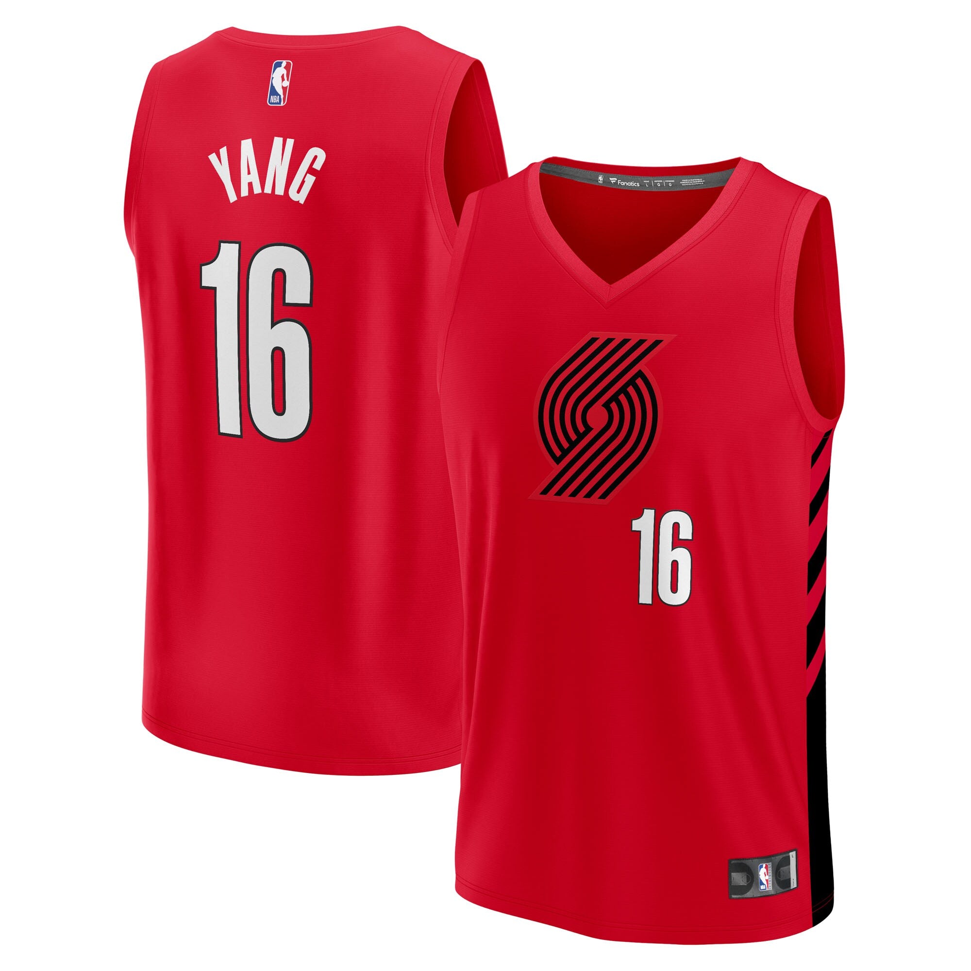 Yang Hansen Portland Trail Blazers Fast Break Replica Jersey - Red - Statement Edition Basketball TJS0223
