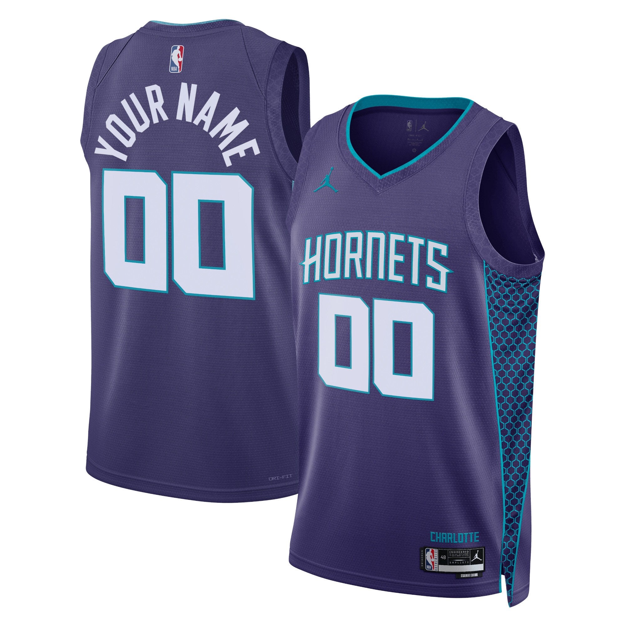Charlotte Hornets Jordan Brand Unisex 2022/23 Swingman Custom Jersey - Statement Edition - Teal Basketball TJS0164