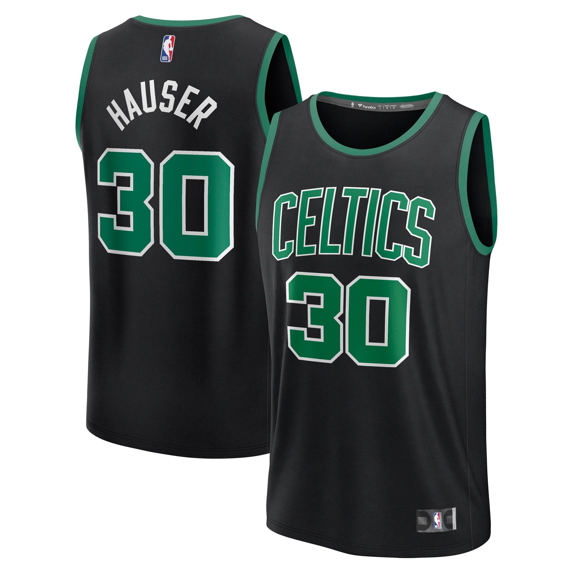 Sam Hauser Boston Celtics Fast Break Replica Player Jersey - Statement Edition - Black Basketball TJS0216