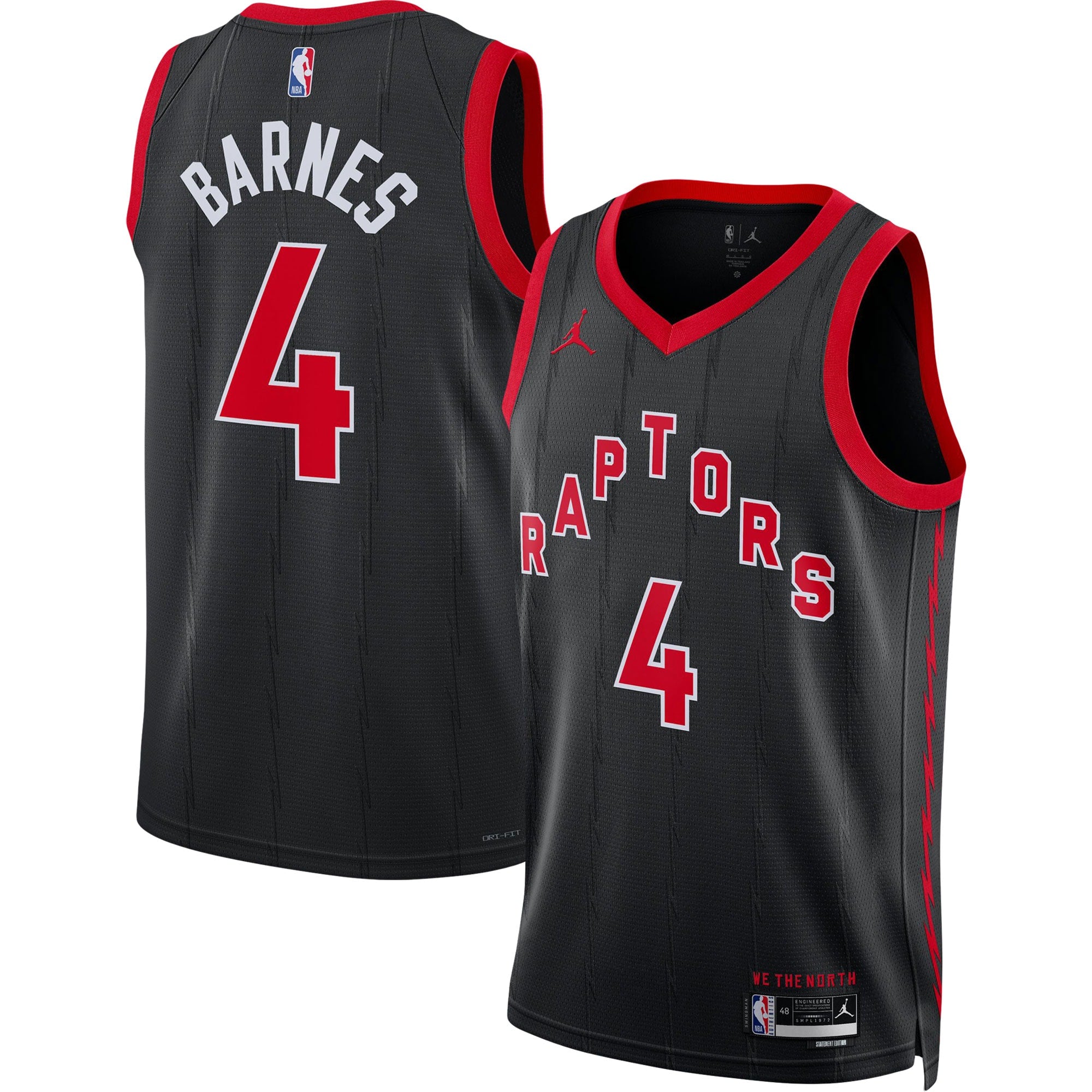 Scottie Barnes Toronto Raptors Jordan Brand Unisex Swingman Jersey - Statement Edition - Black Basketball TJS0209
