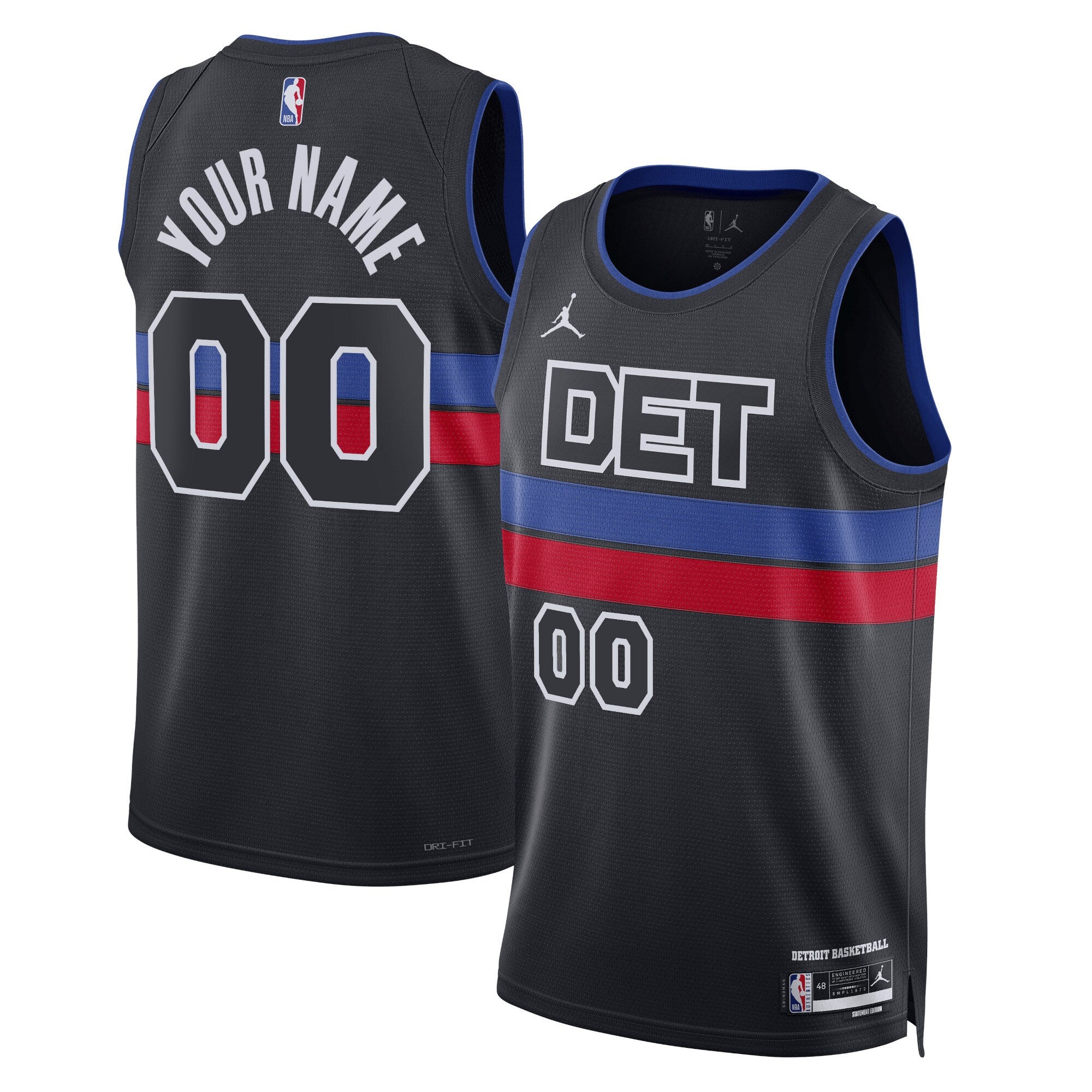 Detroit Pistons Jordan Brand Unisex 2022/23 Swingman Custom Jersey - Statement Edition - Blue Basketball TJS0257