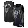 Brooklyn Nets Jordan Brand Unisex 2022/23 Swingman Custom Jersey - Statement Edition - Black Basketball TJS0177